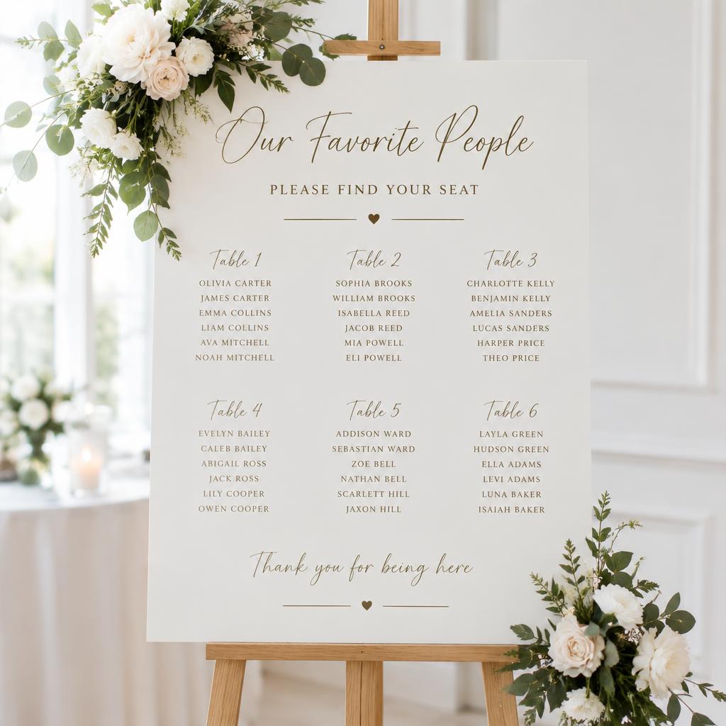 Seating Chart Boards